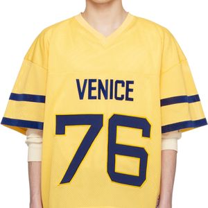 ERL Yellow 'Venice 76' Football Jersey for men