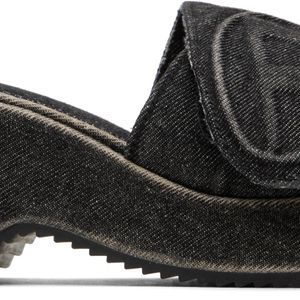 DIESEL Black Sa-Oval D Pf W Heeled Sandals