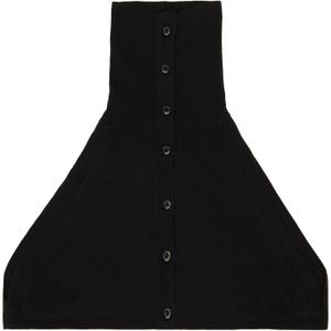 OPEN YY Black Button Up Neck Layer Collar
