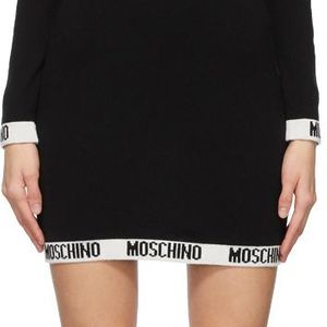 Moschino ブラック ロゴ ドレス