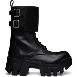 Balenciaga Black Bulldozer Combat Boots for men