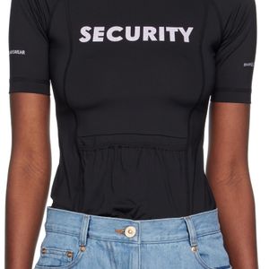 Pushbutton Black 'Security' Pocket Turtleneck
