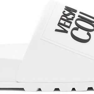 Versace Jeans ホワイト ロゴ スライド