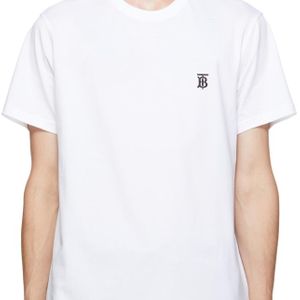 メンズ Burberry ホワイト Tbモノグラム Parker Tシャツ