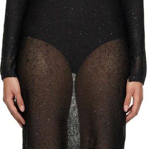 REMAIN Birger Christensen Black Sequin Minidress