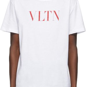メンズ Valentino ホワイトレッド Vltn T シャツ