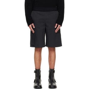 HELIOT EMIL Black Pulsar Cargo Shorts for men
