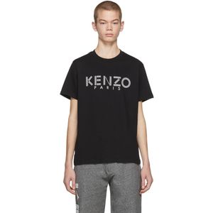 メンズ KENZO ロゴプリント Tシャツ ブラック