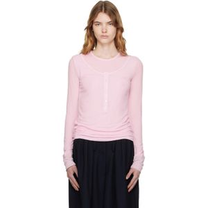 OPEN YY Pink Layered Lounge Henley