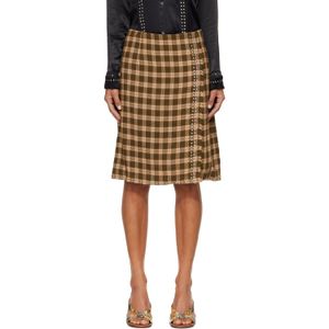 Wales Bonner Natural Khaki Cosmic Midi Skirt