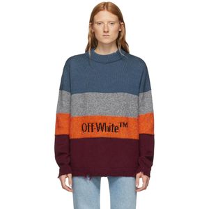 Off-White c/o Virgil Abloh オレンジ And ブラック ロゴ セーター