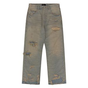 Purple Brand Black Verditer Destroyed Wide-Leg Jeans "Light" P018_Vedl225" for men
