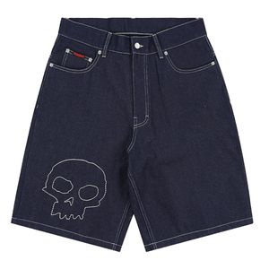 Pleasures Blue Skull Denim Jorts "Zero for men