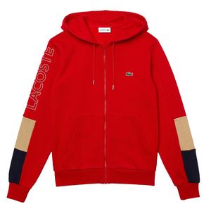 Lacoste Red Fleece Zip-Up Hoodie Sh6885 51 1Fu" for men