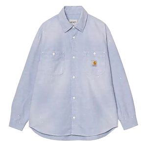 Carhartt Blue Splatterlong-Sleeve Painter Shirt Worn Used" I036919 01 0L" for men