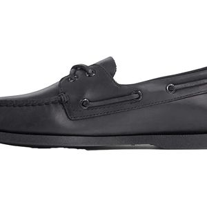 Sperry Top-Sider Black A/O 2 Eye Leather (Wide) 0836981 Wide" for men