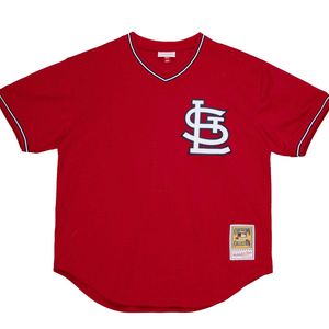 Mitchell & Ness Red Authentic Ozzie Smith St. Louis Cardinals 1996 Pullover Jersey Abpj3033 Slc96Osmscar" for men