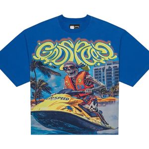 GODSPEED NEW YORK Blue Wave Runner T-Shirt "Royal Wash" I4Rdk515" for men