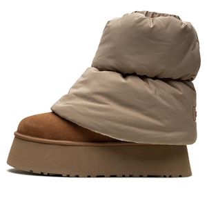 Ugg Black Classic Mini Dipper Puffer Boot "Amphora Chestnut" 1158275 Ahs"