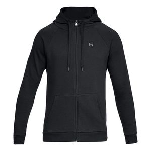 Under Armour Black Rival Fleece Full Zip Hoodie 1320737 001" for men