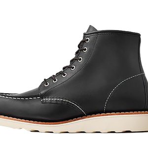Red Wing Black Classic Moc 6 Inch Short Boot Boundary" 3373"
