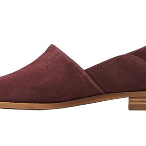 Clarks Brown Pure Belle Slip-On "Burgundy Suede" 26168761"