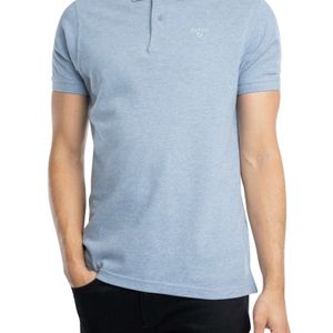 Barbour Blue Tartan Pique Polo Shirt for men