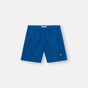 Stone Island Blue Swimwear Shorts With Pockets for men