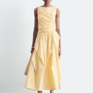& Other Stories Metallic Gathered Midi Skirt