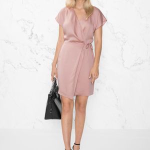 & Other Stories Pink Wrap Dress