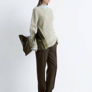 & Other Stories White Accent-Stitch Merino Wool Jumper