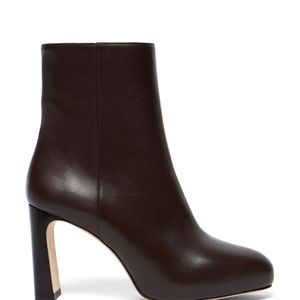 Stuart Weitzman Brown Babette Platform Zip Bootie