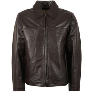 real hoxton Black Classic Leather Jacket for men