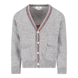 Thom Browne Grey Wool-Mohair Sweater for men