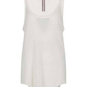 Rick Owens White Wool And Silk Tank Top