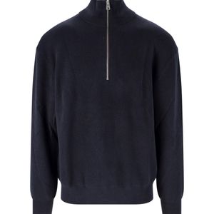 Closed Blue Zip Sweater for men