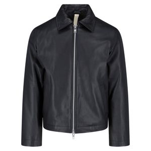 sunflower Black Leather Jacket for men