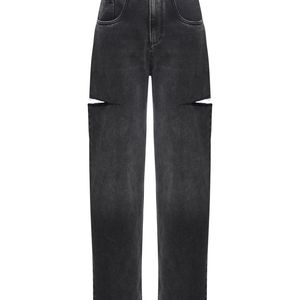Maison Margiela Black High-Rise Tapered Jeans