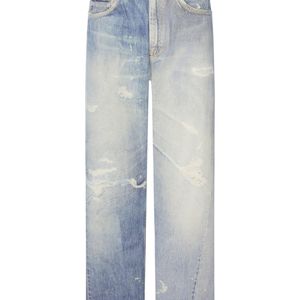 Our Legacy Blue Third Cut Cotton Jeans With Digital Print for men