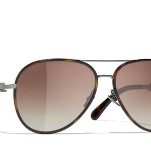 Chanel Black Sunglass Pilot Sunglasses Ch4284b