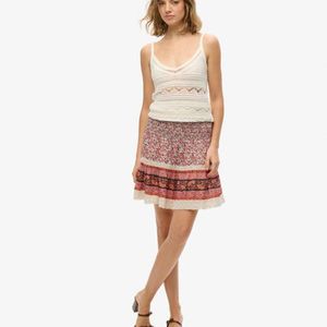 Superdry Patchwork Minirok in het Wit