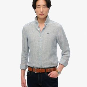 Superdry Grey & Co Embroidered Vacation Linen Shirt for men