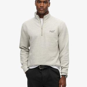 Superdry Grey & Co Essential Logo Henley Sweatshirt for men