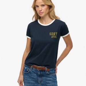 Superdry Blue & Co Athletic Essentials Side Stripe T-shirt