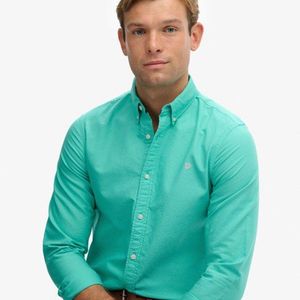 Superdry Green Classic Oxford Long Sleeve Shirt for men