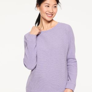 Talbots Purple Ottoman Rib Crewneck Sweater Pullover