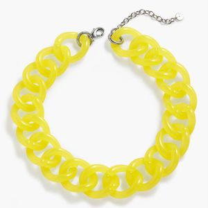 Talbots Yellow Colorblocked Link Necklace