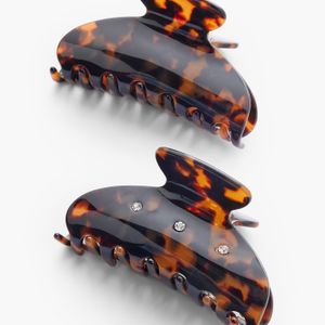 Talbots Blue Tortoiseshell Hair Clip Set