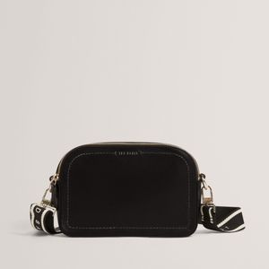 Ted Baker Black Luceele Logo Webbing Leather Crossbody Camera Bag