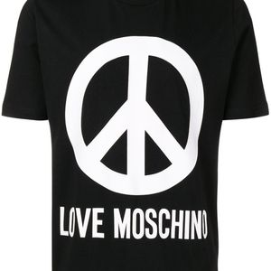 Camiseta con logo y símbolo de la paz Love Moschino de hombre de color Negro